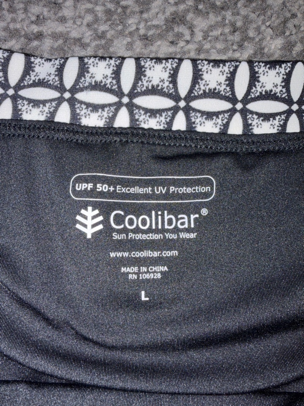 Coolibar UPF50+ Geometric Print A-Line Skort Black & White Size Large - Picture 3 of 11